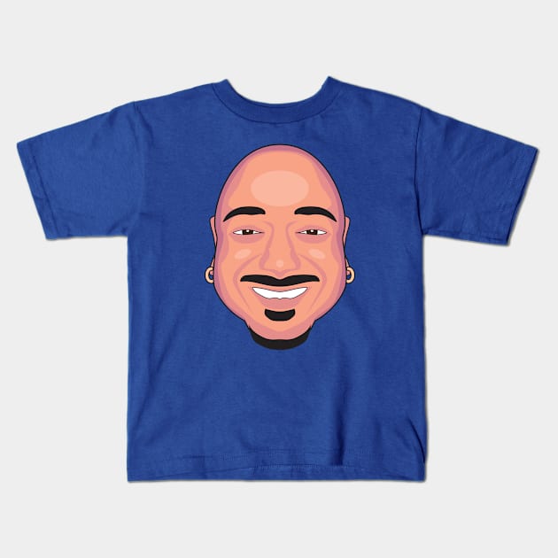 Giant Floating Bald Head Kids T-Shirt by EvilTees